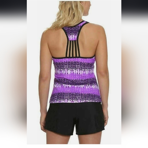 Gerry Ladies Purple & Black Tankini Set with Shorts (Size XL) - Picture 3 of 15